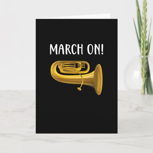 Trompete Marching Band Brass Band Musiker Karte (Vorderseite)