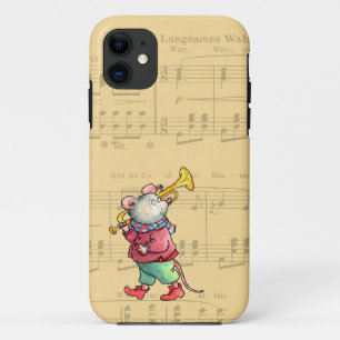 Trompete-Maus auf Noten - Fall-nate iPhone 5 11 Hülle