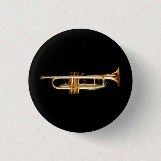Trompete-Messinghorn-Wind-Musikinstrument Button (Vorderseite)