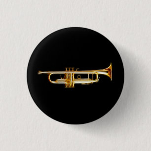 Trompete-Messinghorn-Wind-Musikinstrument Button