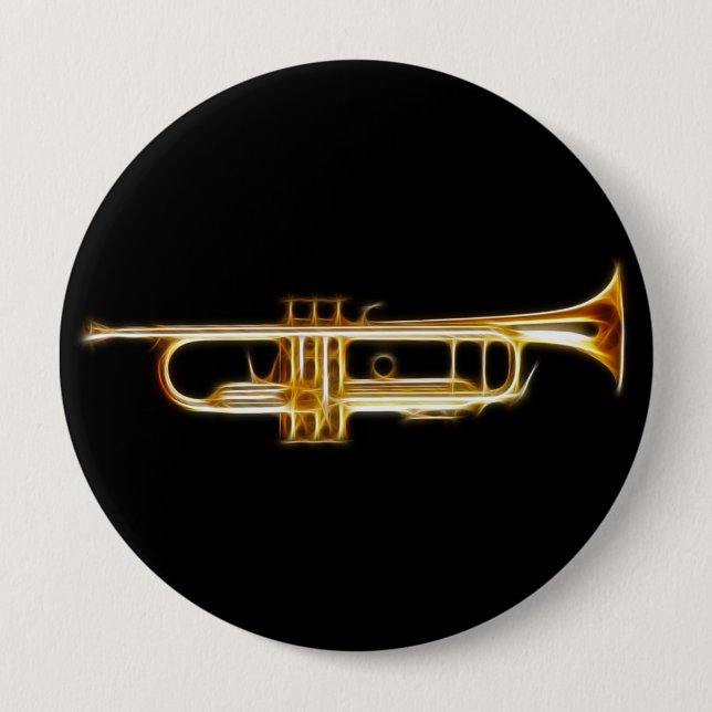 Trompete-Messinghorn-Wind-Musikinstrument Button (Vorderseite)