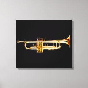 Trompete-Messinghorn-Wind-Musikinstrument Leinwanddruck