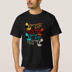 Trompete Retro Instrument Band Musiker T-Shirt