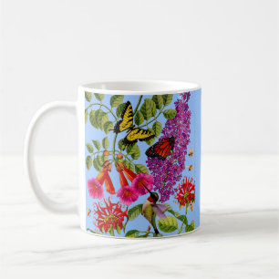 Trompete, Schmetterlingsbusch, Bienenbalsam, Hummi Kaffeetasse