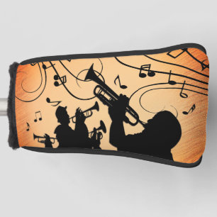 Trompete Section Jazz Music Orange Rust Golf Headcover