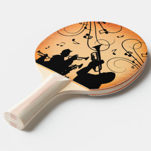 Trompete Section Jazz Music Orange Rust Tischtennis Schläger