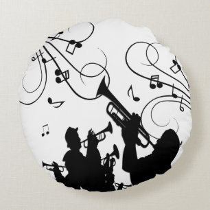 Trompete Section Music Rundes Kissen
