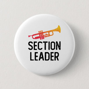 Trompete Sektion Führer Marching Band Button
