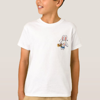Trompete spielender Hase Musiker Kinder T-Shirt