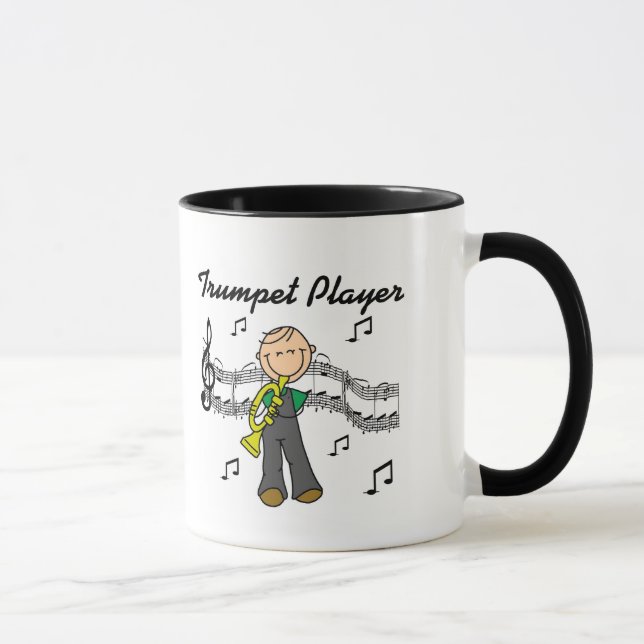 Trompete-Spieler-T - Shirts und Geschenke Tasse (Rechts)