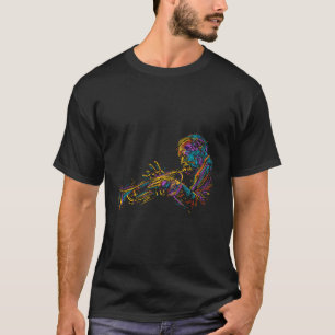 Trompete spielt Jazz Blechbläser Mehrfarbig S T-Shirt