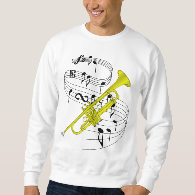 Trompete Sweatshirt (Vorderseite)