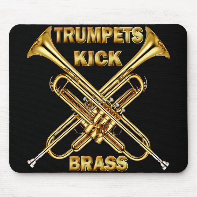 Trompete-Tritt-Messing Mousepad (Vorne)