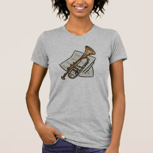 Trompete und Notenblatt T-Shirt