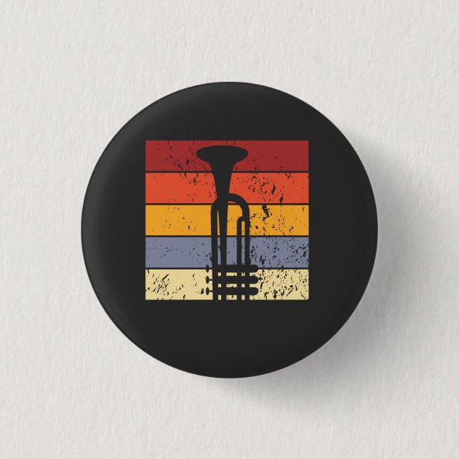 Trompete Vintage Button (Vorderseite)