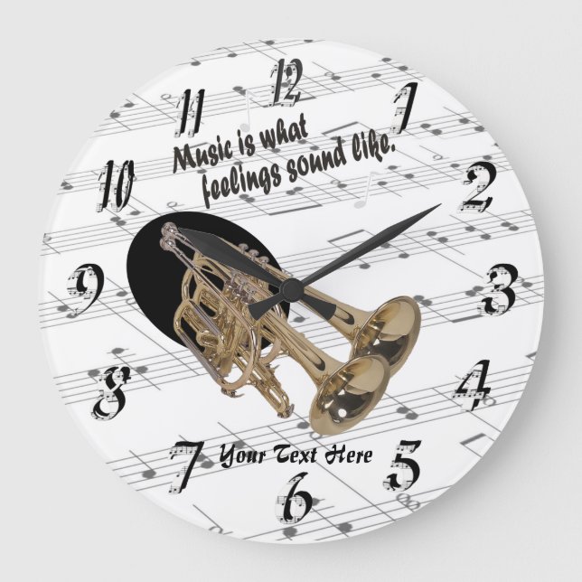 Trompete, was Gefühle wie eine Uhr am Ende klingen (Vorderseite)