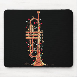 Trompete Weihnachtsgrafik Lichter Liebhaber Spiele Mousepad