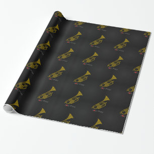 Trompetemusik-Cartoon Papier Geschenkpapier