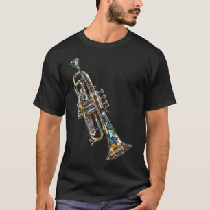 Trompeten-Musik-Instrument Motiv Kunst Trompete T-Shirt