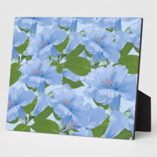 Trompetenblumen-Tischplakette mit Staffelei Fotoplatte