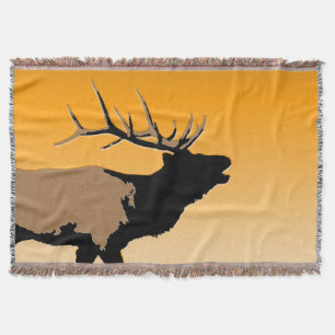 Trompetender Bullenelk bei Sonnenuntergang Origina Decke