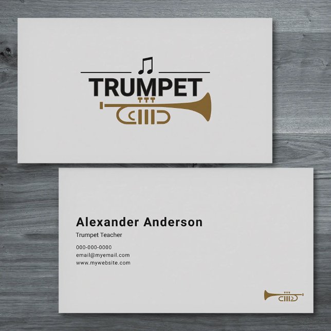 Trompetenlehrer Visitenkarte (Trumpet Teacher Business Card)