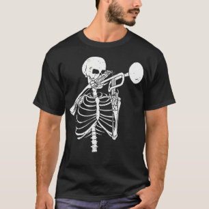 Trompetenliebhaber Forever - Skelett spielt Trompe T-Shirt