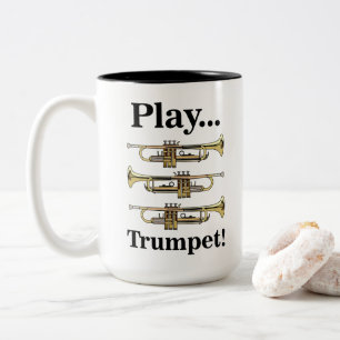 Trompetenmusik Band Instrument Zweifarbige Tasse
