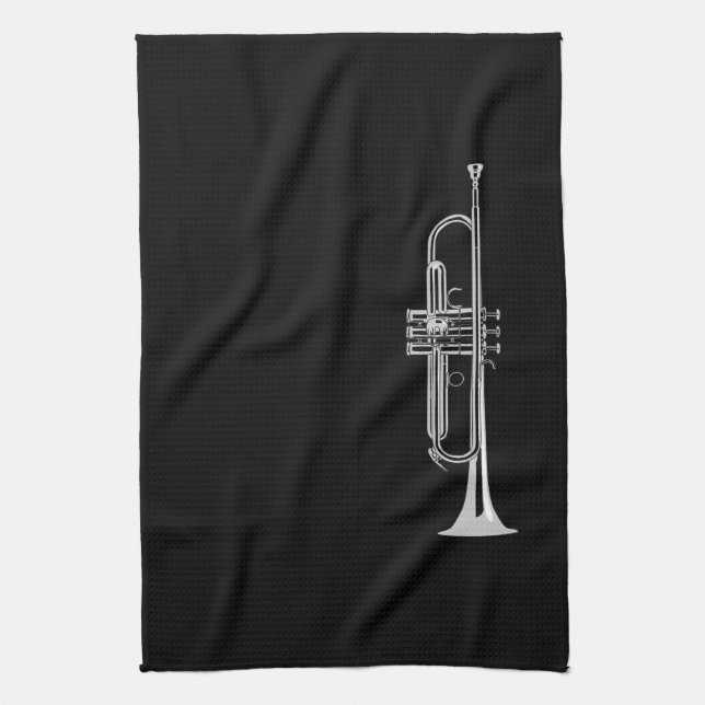 Trompetenmusiker Geschirrtuch (Vertikal)
