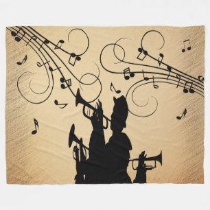 Trompetensektion Rustikale Musik Fleecedecke