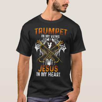 Trompetenspieler Jesus Glaube Christliche Trompete T-Shirt