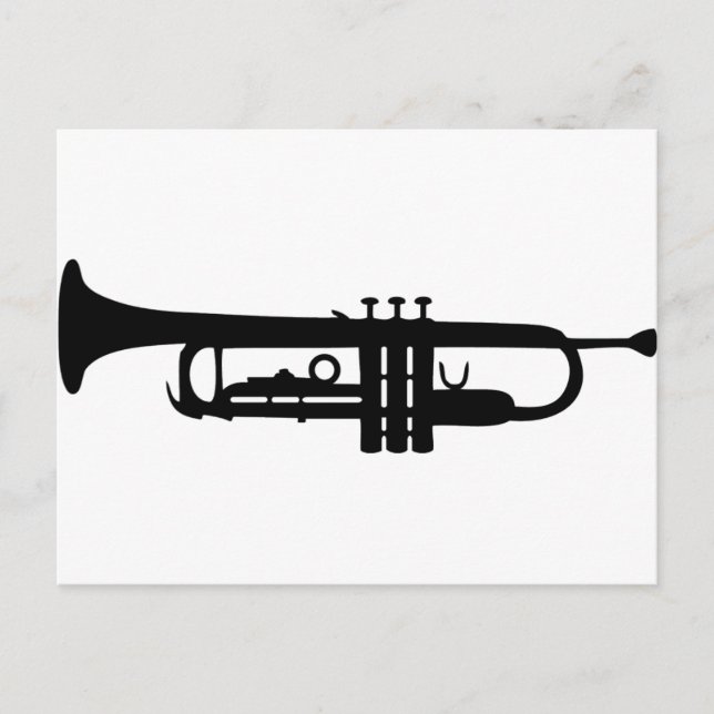 Trompetensymbol Postkarte (Vorderseite)