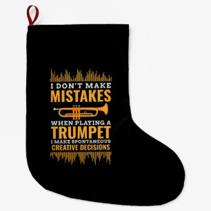 Trompeter Lustiger Musiker Band Spieler Trompeter Großer Weihnachtsstrumpf