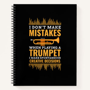 Trompeter Lustiger Musiker Band Spieler Trompeter Notizbuch