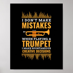 Trompeter Lustiger Musiker Band Spieler Trompeter  Poster