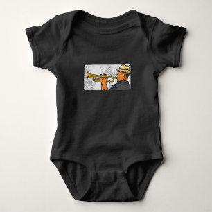 Trompeter Retro Trompete Jazz Musik Baby Strampler