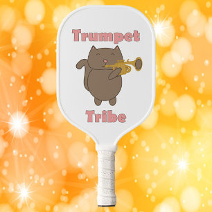 Trompeter Stamm Kawaii Katze Rosa Pickleball Schläger