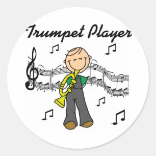 Trompeter T-Shirts und Geschenke Runder Aufkleber