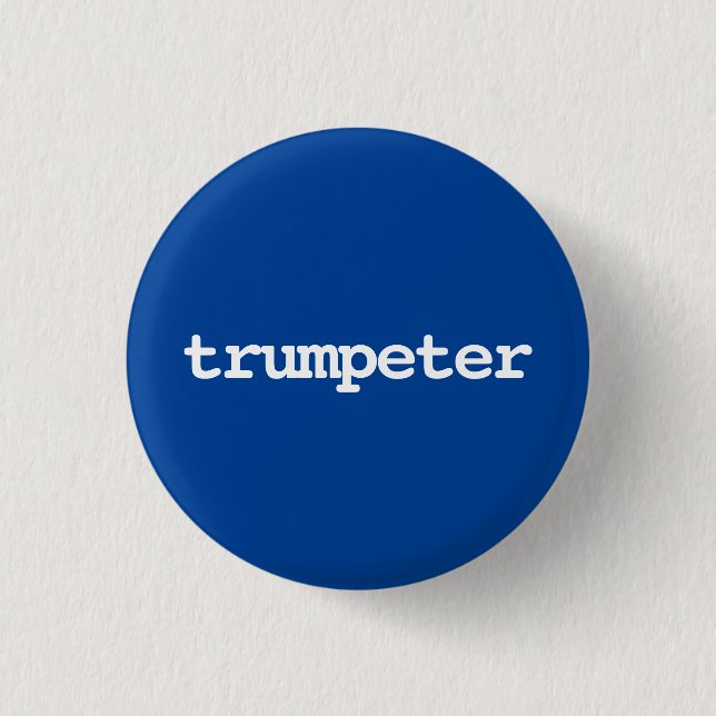 Trompetertypografie Button (Vorderseite)