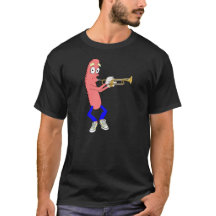 Trompette jouant le T-shirt d'obscurité de