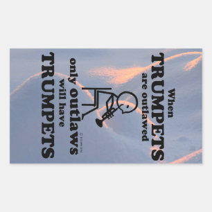 Trompettes hors-la-loi Sticker rectangulaire