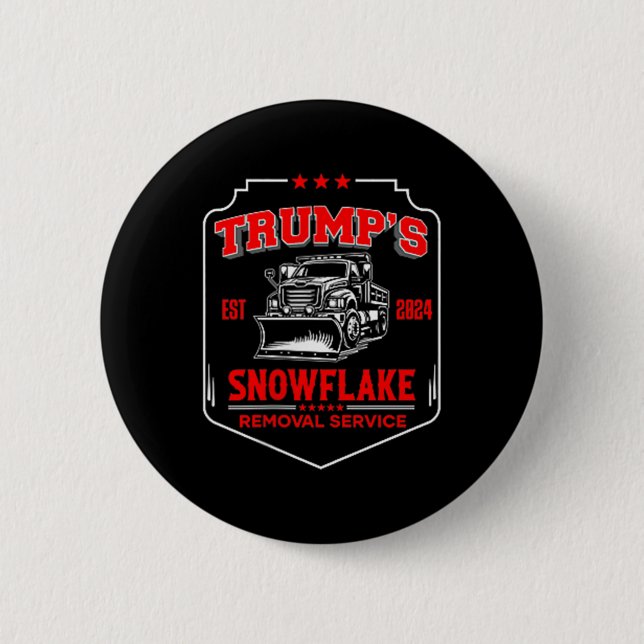 Tromps Snowflake Removal Service (2 Seiten) Funny  Button (Vorderseite)