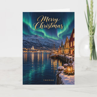 Tromsø Nördliches Licht Frohe Weihnachten
