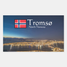 Tromso Norwegen Rechteckiger Aufkleber