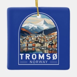 Tromsö Norwegen Reise Kunst Vintage Keramikornament
