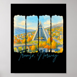 Tromsø Norwegen Reise Trip Brushstroke Triff mich Poster