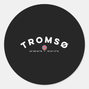 Tromso Norwegen Runder Aufkleber