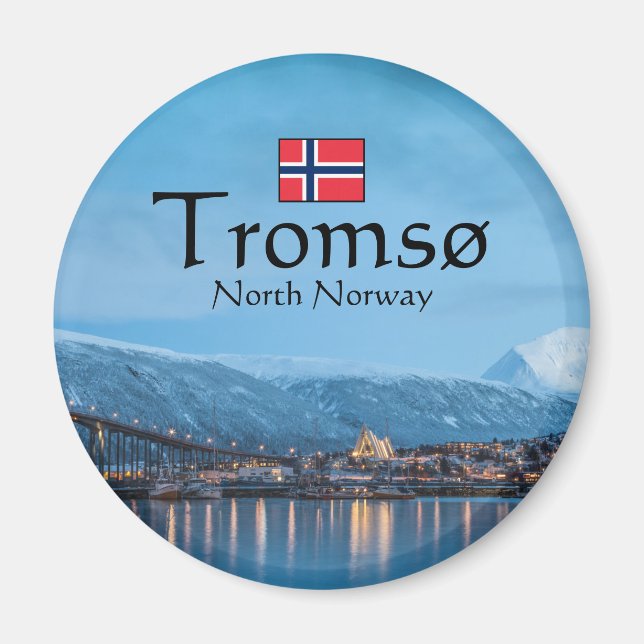 Tromso Norwegen Souvenir Magnet (Vorne)