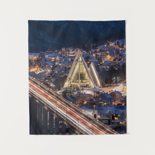 Tromso Norwegen Tapestry Wandteppich (Vorderseite)