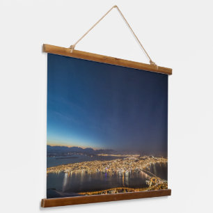 Tromso Norwegen Wandteppich Mit Holzrahmen